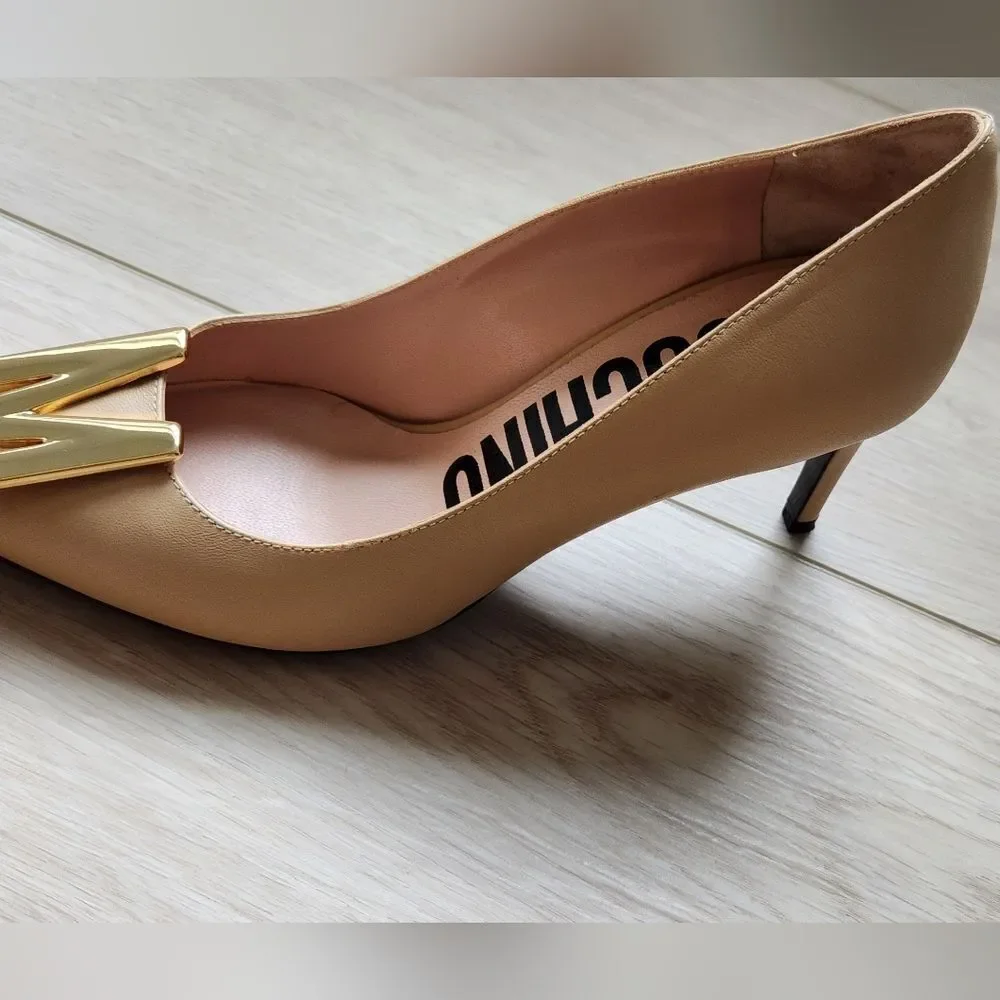 Moschino Patent Leather Block Heel Boot